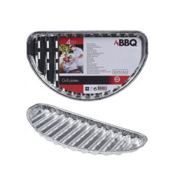 Barquette alu perforée 32x19cm – Lot de 4 pièces

