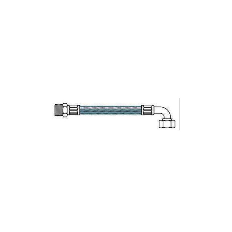 Raccord flexible avec coude M 1/2" x F 1/2" 80 cm SANINSTAL