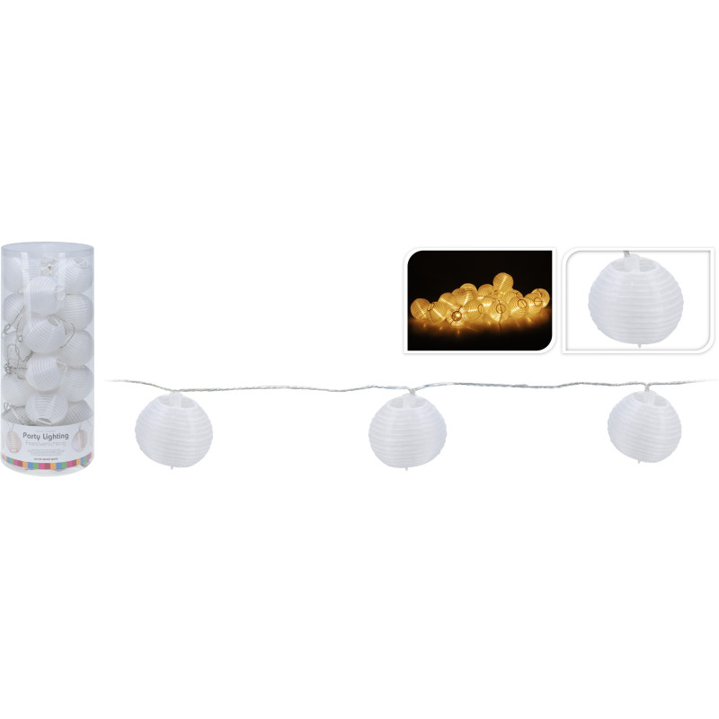 Guirlande de lampions 20 LED – Éclairage féerique extérieur