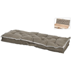Coussin de dossier gris clair pour palette 120 x 40 x 8 cm