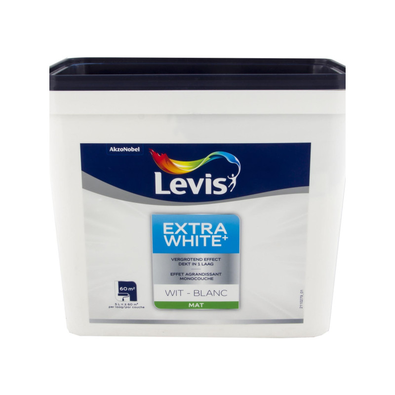 Peinture murale blanc mat 5 L LEVIS