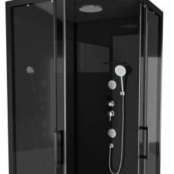 Cabine de douche Black Mirror 2 Square 90 x 90 x 215 cm AURLANE