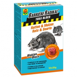 Bloc anti-souris et anti-rats Barrière Radikal 12 pièces COMPO