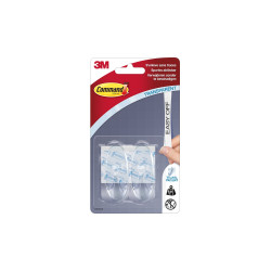 Crochet Ovale Transparent 3M Command – Adhérence Forte