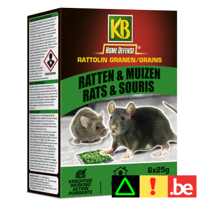 Boîte de graines anti-souris et anti-rats Home Defense 0,15 kg KB