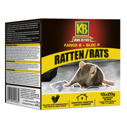 Bloc anti-rats Protection domestique 0,3 kg KB - Anti-nuisible | KB HOME DEFENSE