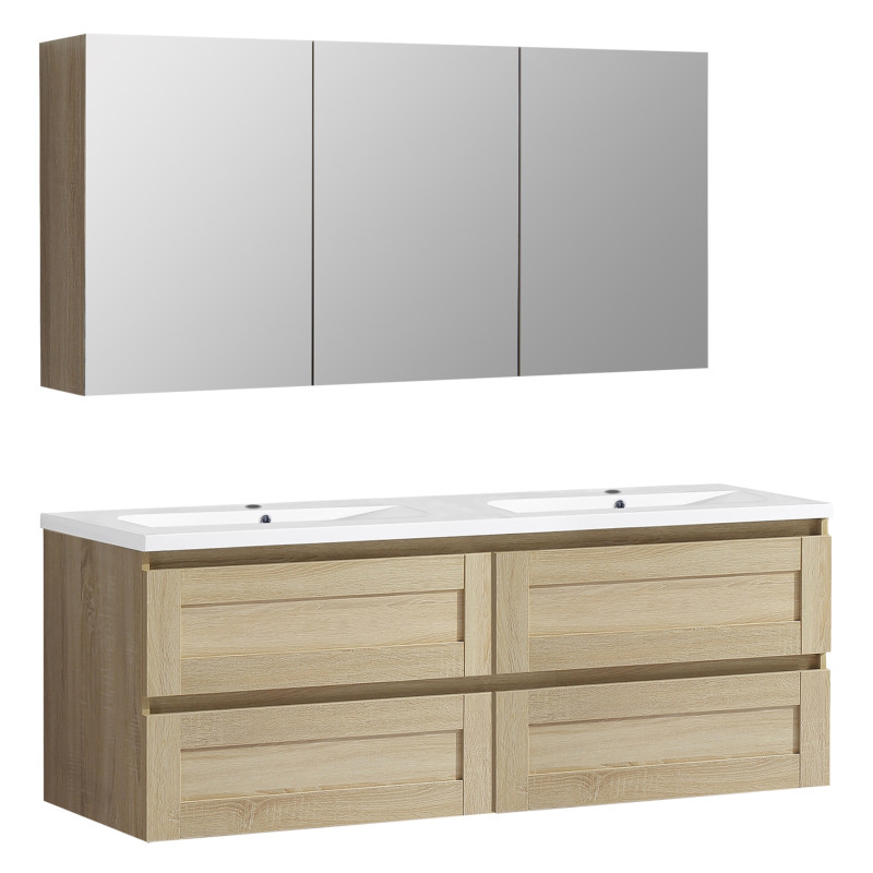 Meuble de salle de bain Reno chêne 120 cm