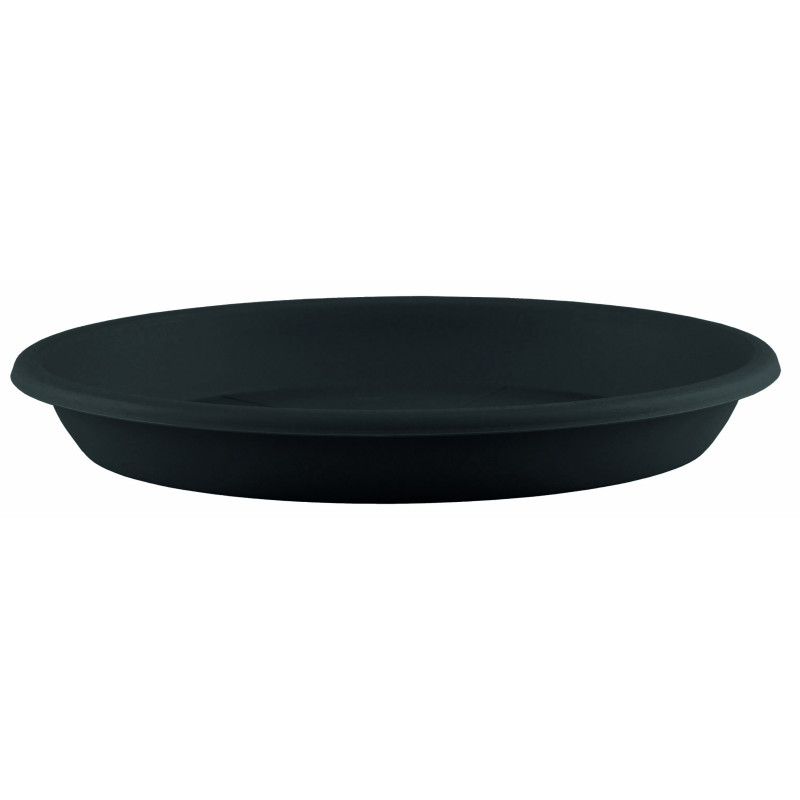 Soucoupe ronde noire Ø 18 cm