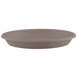 Soucoupe ronde taupe Ø 18 cm