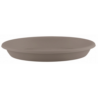 Soucoupe ronde taupe Ø 20 cm
