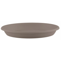 Soucoupe ronde taupe Ø 42 cm – Protection bac à fleurs | GARDEN ID
