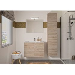 Ensemble salle de bain Bazil chêne Hamilton 80cm ALLIBERT Ensemble salle de bain Bazil chêne Hamilton 80cm ALLIBERT