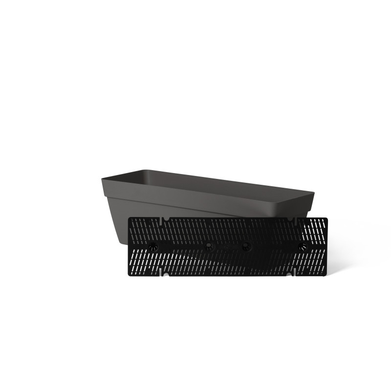 Balconnière Happy anthracite – arrosage facile 50 cm | GARDEN ID