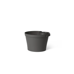 Pot de fleurs gouttière anthracite Happy – Déco jardin | GARDEN ID