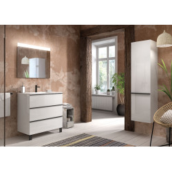 Colonne de salle de bain Santiago 40cm – Blanc Brillant | ALLIBERT Colonne de salle de bain Santiago 40cm – Blanc Brillant | ALLIBERT