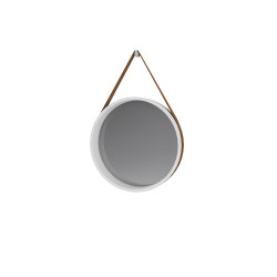 Miroir Fjord rond blanc 50 cm AURLANE