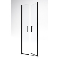 Porte de douche Saloon Noir Mat 70x200cm | AURLANE