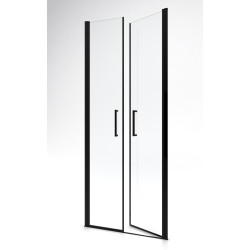Porte de douche Saloon noir mat 80x200cm | AURLANE