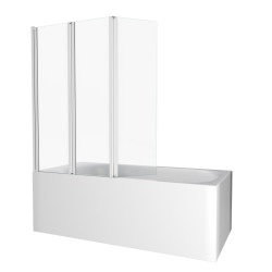 Paroi de bain volets blanc 130x120 – Élégance et Praticité | AURLANE Paroi de bain volets blanc 130x120 – Élégance et Praticité | AURLANE