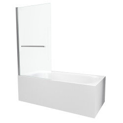 Paroi de bain Prime chromé 150x85cm | AURLANE