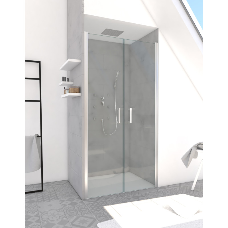 Porte de douche Saloon AURLANE 80x200cm chromé | AURLANE Porte de douche Saloon AURLANE 80x200cm chromé | AURLANE