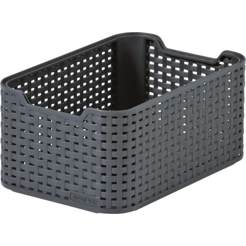 Boîte de rangement Rattant anthracite 28,5 x 19 x 13 cm CURVER