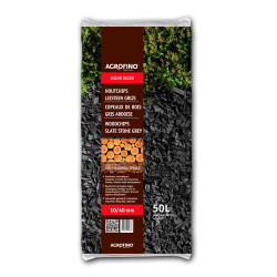 Sac de copeaux de bois gris ardoises 10 - 40 mm 50 L AGROFINO