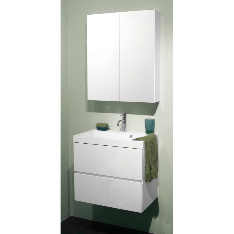 Ensemble de salle bain Roxanne avec armoire de toilette 60 cm blanc VAN MARCKE