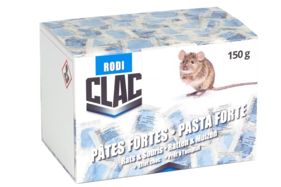 Pâte forte anti-souris et anti-rats 6 pièces RODI CLAC
