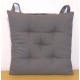 Galette de chaise matelassée grise foncée Jaya 40 x 40 cm INVENTIV
