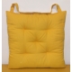 Galette de chaise matelassée jaune Jaya 40 x 40 cm INVENTIV