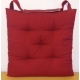 Galette de chaise matelassée rouge Jaya 40 x 40 cm INVENTIV