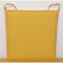 Galette de chaise plate jaune Jaya 38 x 38 cm INVENTIV