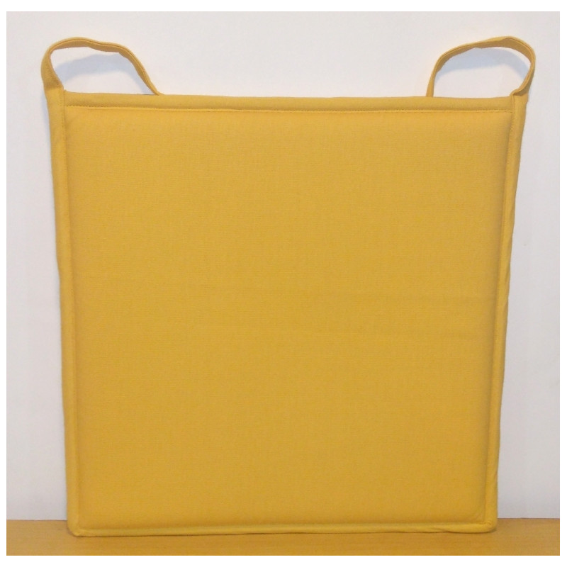 Galette de chaise plate jaune Jaya 38 x 38 cm INVENTIV