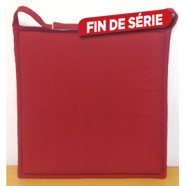 Galette de chaise plate rouge Jaya 38 x 38 cm INVENTIV