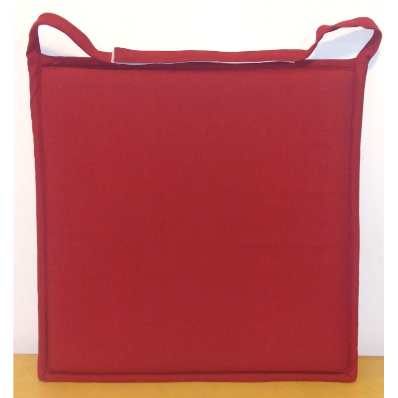 Galette de chaise plate rouge Jaya 38 x 38 cm INVENTIV