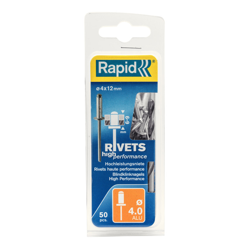 Set de rivets Ø 4 x 12 mm 50 pièces RAPID