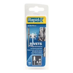 Set de rivets Ø 4,8 x 16 mm 50 pièces RAPID – Fixation solide | RAPID