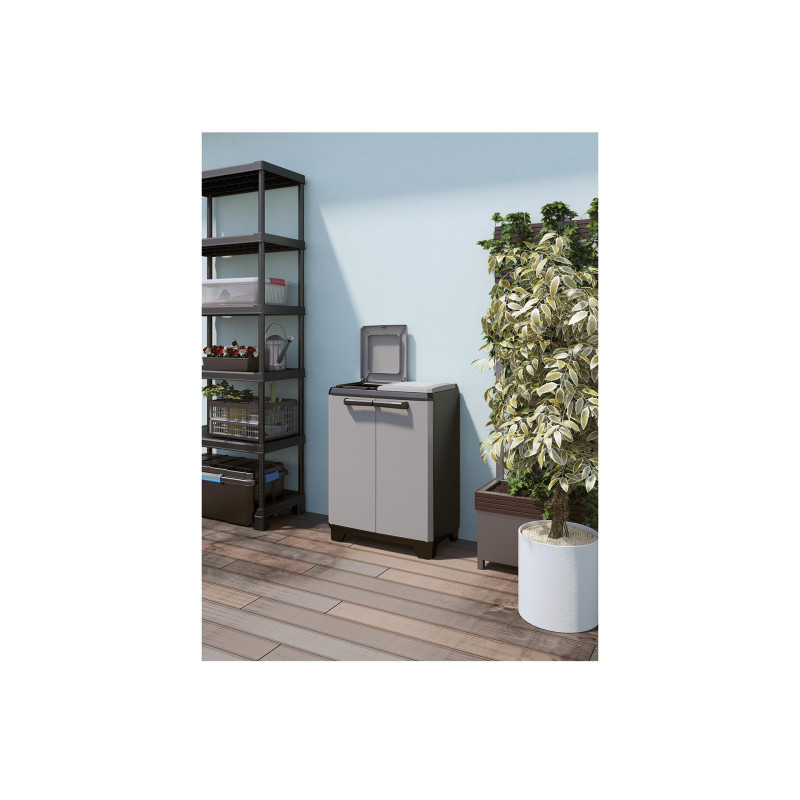 Armoire poubelle de tri sélectif Split premium KETER Armoire poubelle de tri sélectif Split premium KETER
