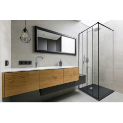 Paroi de douche Veria serigraphie noir 120 x 200 cm