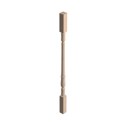 Balustre tourné en hêtre 4,5 x 4,5 x 92 cm SOGEM