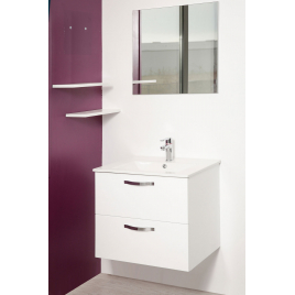 Caisson de meuble de salle de bain Mixy 2 tiroirs blanc 60 cm