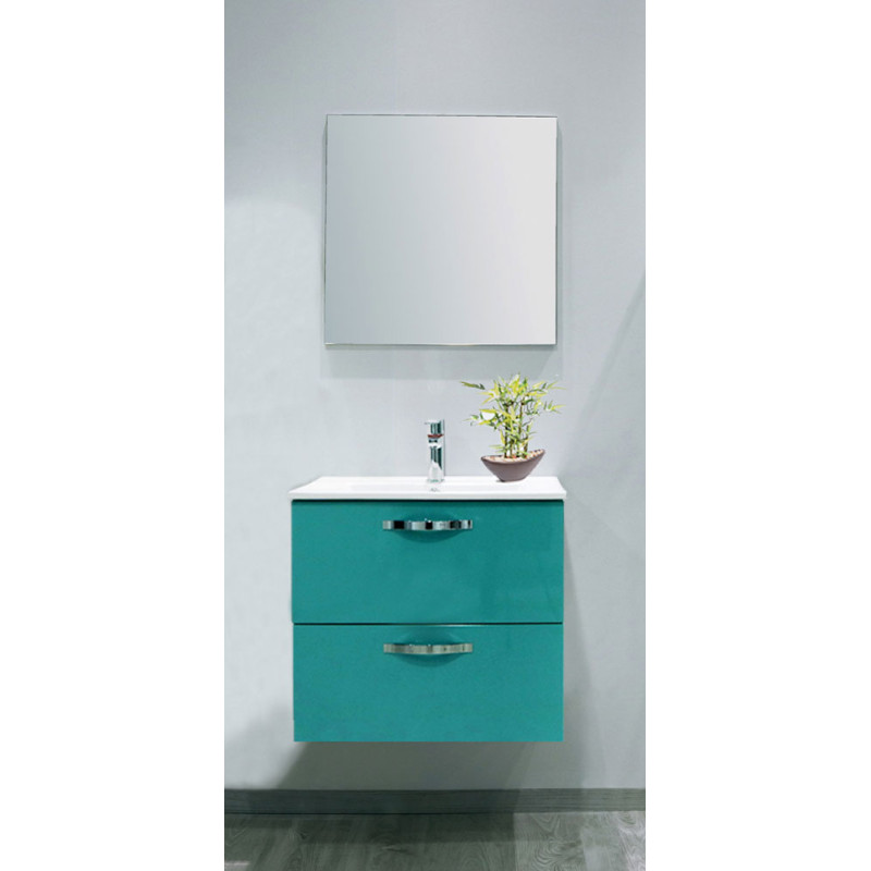 Façade de meuble de salle bain Mixy vert d'eau 60 cm 2 pièces