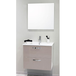 Façade de meuble de salle bain Mixy sable 80 cm 2 pièces