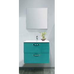 Façade de meuble de salle bain Mixy vert d'eau 80 cm 2 pièces