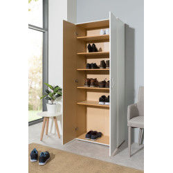 Armoire blanche multifonctionnelle – rangement optimal