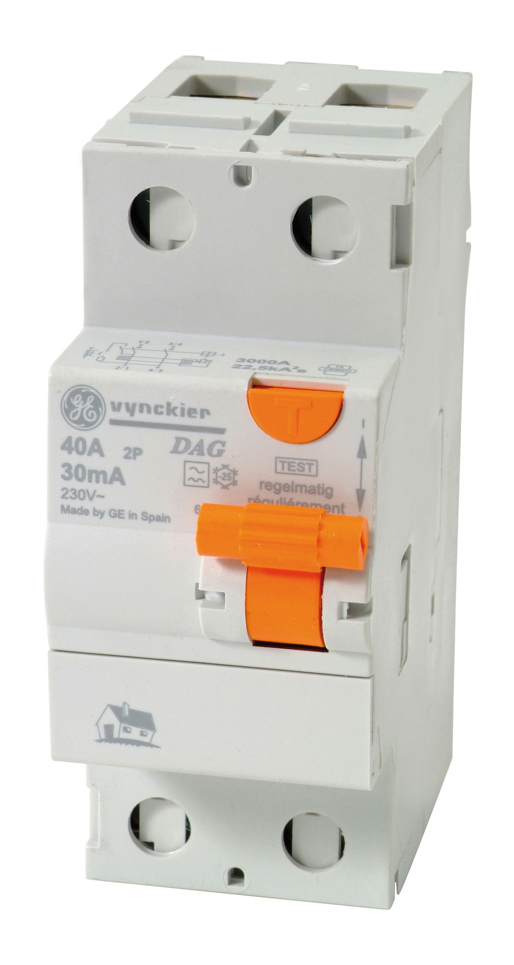 Vynckier - Interrupteur différentiel 2 poles 40A 30MA type a 2