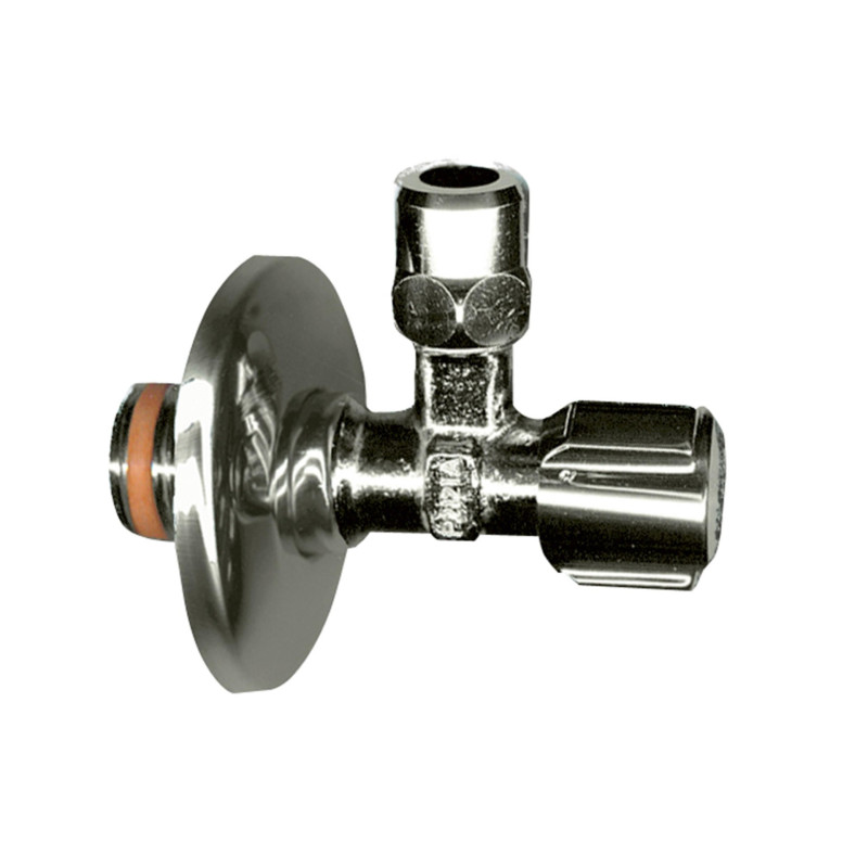 Robinet d'arret d'equerre Schell 1/2" Avec bicone