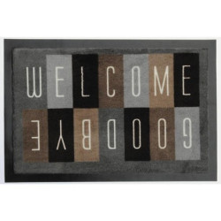 Paillasson anti salissant déco Damier Welcome 40 x 60 cm ADVOTEX