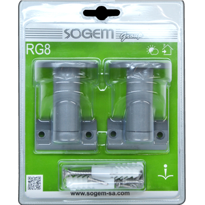 Support ajustable pour main courante Rondo grise RG3 2 pièces SOGEM